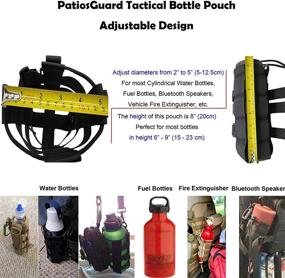 img 1 attached to 🧳 PatiosGuard Tactical Water Bottle Pouch with Molle Compatibility, Adjustable Outdoor Sports Kettle Carrier Holder (3 Color Variations)