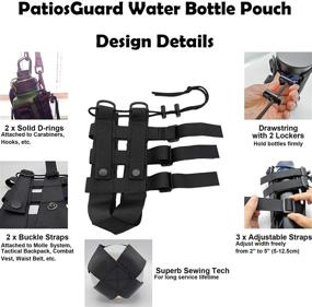 img 2 attached to 🧳 PatiosGuard Tactical Water Bottle Pouch with Molle Compatibility, Adjustable Outdoor Sports Kettle Carrier Holder (3 Color Variations)