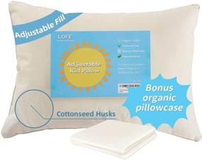 img 4 attached to 👶 Lofe Organic Toddler Pillow with Pillowcase - 13X18 100% Organic Cotton Shell: Soft, Safe, and Hypoallergenic Baby Pillows for Sleeping