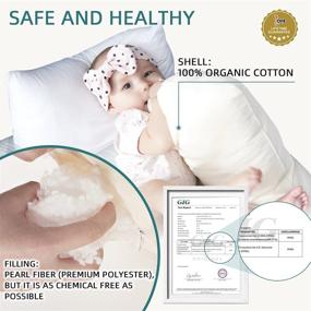 img 1 attached to 👶 Lofe Organic Toddler Pillow with Pillowcase - 13X18 100% Organic Cotton Shell: Soft, Safe, and Hypoallergenic Baby Pillows for Sleeping