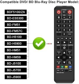img 2 attached to Replacement Remote for Samsung DVD BD Blu-Ray Disc Player - Gvirtue AK59-00149A, Compatible with BDF5100/ZA, BD-ES5300, BD-FM51, BD-FM57C, BD-H5100, BD-H5900, BD-HM51, BD-HM59, BD-J5100, BD-J5700, BD-J5900