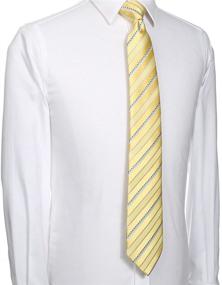 img 2 attached to KissTies Yellow Summer Striped Necktie Men's Accessories in Ties, Cummerbunds & Pocket Squares