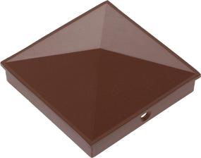 img 3 attached to 4x4 Aluminum Pyramid Post Cap Cover for Wood Posts (Brown, Pack of 8)