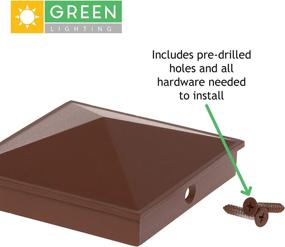 img 2 attached to 4x4 Aluminum Pyramid Post Cap Cover for Wood Posts (Brown, Pack of 8)