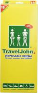 🚽 convenient disposable urinals: traveljohn 66892 deluxe - 18-pack for travelers logo