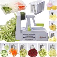 🥦 brieftons 10-blade spiralizer: the ultimate vegetable spiral slicer for low carb / paleo / gluten-free diets, with blade caddy, container, lid & 4 recipe ebooks logo