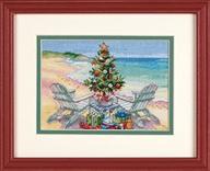 🎄 captivating cross stitch: christmas on the beach by dimensions needlecrafts logo