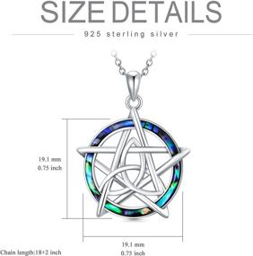 img 3 attached to Sterling Pentagram Necklace Jewelry Pentacle