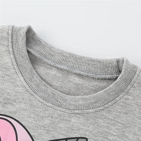 img 3 attached to 👧 Toddler Baby Girls Winter Sweatshirts - Casual Pullover Crewneck Long Sleeve Tops Shirts Clothes, Sizes 3T-8T