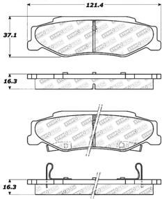 img 1 attached to Улучшенные спортивные тормозные колодки с шимами и оборудованием - StopTech 309.07320.