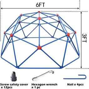 img 3 attached to 🏞️ MoyanSuper 6FT Dome Climber: Outdoor Geometric Dome for Kids - Supports 440lbs, Rust & UV Resistant Steel, Top-Quality Design