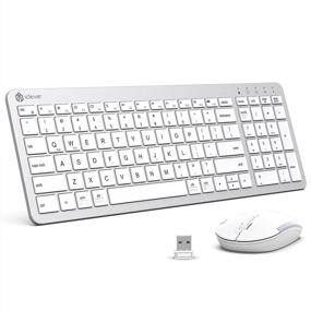 img 4 attached to Wireless Keyboard IClever Rechargeable Ergonomic