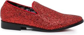 img 3 attached to Sparkle with Style: Enzo Romeo Vintage Glitter Loafers - Men's Slip-On Shoes