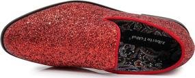 img 1 attached to Sparkle with Style: Enzo Romeo Vintage Glitter Loafers - Men's Slip-On Shoes