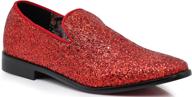 sparkle with style: enzo romeo vintage glitter loafers - men's slip-on shoes logo