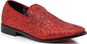 img 4 attached to Sparkle with Style: Enzo Romeo Vintage Glitter Loafers - Men's Slip-On Shoes