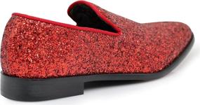 img 2 attached to Sparkle with Style: Enzo Romeo Vintage Glitter Loafers - Men's Slip-On Shoes