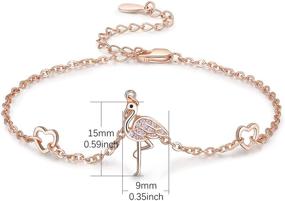 img 2 attached to 🦒 925 Sterling Silver Tree of Life Chakra Giraffe Turtle Penguin Flamingo Sloth Panda Unicorn Anklet Bracelet for Women,Women Charm Bracelets Sea Turtle Animal Jewelry Gifts for Mom Girlfriend Ladies