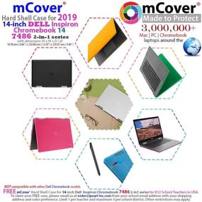 img 3 attached to 🔵 mCover Hard Shell Case for 14" Dell Chromebook 14 7486 2-in-1 Series Laptop - Aqua (Not Compatible with Other Dell Chromebook Series)