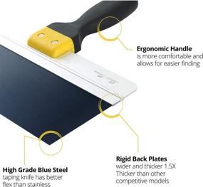img 2 attached to Bates 12 Inch Taping Knife: A Versatile Drywall Tool for Finishing and Mudding Purposes