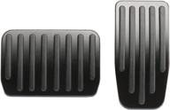🚗 набор алюминиевых педальных накладок performance для tesla model 3 model y - аксессуары для педалей carwiner foot pedal pads (черный) логотип