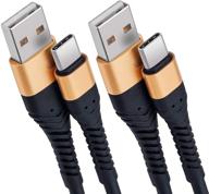 🔌 high quality 2pack 3ft usb type c cable for fast charging - compatible with samsung galaxy, lg v series, and more logo