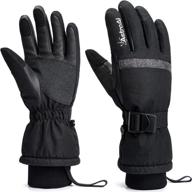 🧤 stay warm and connected: astroai ski gloves for men, women, and kids - waterproof, windproof snowboard snow gloves with touchscreen and wrist leashes for hiking, running, driving, and outdoor work logo