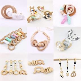 img 2 attached to Fantasyon 100 PCS Natural Wood Rings Set - Unfinished Smooth 🔮 Macrame Wooden Rings, Assorted Sizes for DIY Crafts, Ring Pendants and Jewelry Making