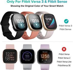 img 3 attached to IVoler 4-пакет защиты экрана и чехол для Fitbit Sense/Versa 3 - Жесткий чехол из ПК с защитным закаленным стеклом и полностью заполняющим бампером для чувствительного касания и полной защиты смарт-часов.