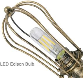 img 2 attached to Enhance Your RV Experience with Joy-Now RV Decor Lighting: 12V-36V DC Interior Wall Sconce Featuring Warm White LED Edison Bulb, 6W 600lumen, and Industrial Metal Cage Shade