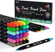 набор маркеров для искусства lelix 30 dual tips brush pens, книги для раскрашивания, рисования, каллиграфии, ведения дневника и оформления для взрослых и детей, тонкие и кистевые маркеры. логотип