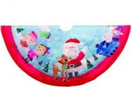 rudolph kurt adler 48-inch friends treeskirt: vibrant multi-colored tree skirt for festive decor logo