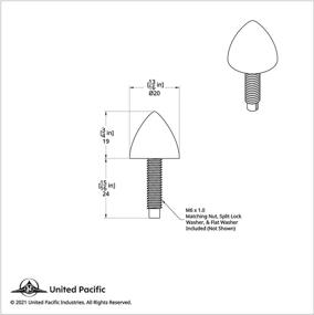 img 2 attached to 🚗 Enhance Your License Plate with United Pacific Chrome Bullet Fastener (4 Pack)