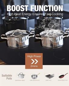 img 2 attached to 2-Burner Induction Cooktop by Weceleh - 12 Inch Electric Stove Top, 3500W, 240V, Rapid Heat, Built-in Dual Induction Cooker, 9-Level Heating, Kid Safety Lock, Timer