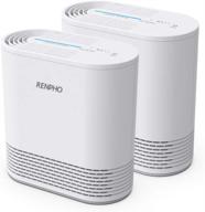 🏡 2 pack renpho air purifier for home bedroom allergies and pets hair, h13 true hepa filter, 99.97% odor, smoke, mold, pollen, dust elimination with advanced 3-stage filtration system logo