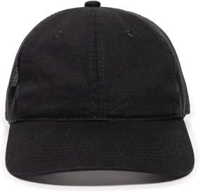 img 3 attached to 🧢 Garment Washed Meshback Cap by Outdoor Cap