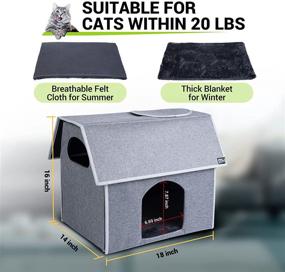 img 1 attached to 🏠 MIU COLOR Outdoor Cat House Weatherproof: Comfortable Shelter for Indoor and Outdoor Cats, Easy Assembly - 18x16x14 Inch