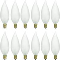 💡 sunlite 10w incandescent petite chandelier light bulb, candelabra (e12) base, frosted flame tip, 12-pack logo