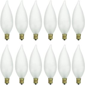 img 3 attached to 💡 Sunlite 10W Incandescent Petite Chandelier Light Bulb, Candelabra (E12) Base, Frosted Flame Tip, 12-Pack