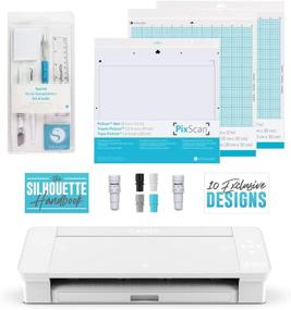 img 4 attached to 🌟 Cameo 4 Extras Bundle w/ Additional AutoBlade, Essential Tool Kit, Cutting Mat & PixScan: Silhouette Handbook, 10 White Edition