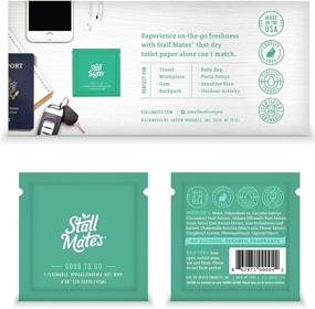 img 3 attached to Stall Mates Wipes: Travel-sized Flushable Individually Wrapped Wipes. Unscented with Vitamin-E & Aloe, 100% Biodegradable and Eco-Friendly (30 Singles)
