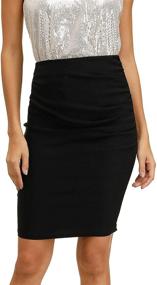 img 1 attached to 👗 SATINIOR Women's Clothing: Elegant Ruched Length for an exquisite look