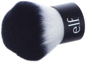 img 1 attached to 🌟 e.l.f. Kabuki Face Brush: Versatile Synthetic Hair Brush for Bronzer, Powder, Highlighter – Soft, Absorbent – Wet or Dry Application – Travel-Size 0.64 oz