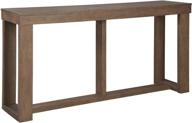 modern grayish brown sofa console table by signature design ashley logo