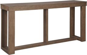 img 4 attached to Modern Grayish Brown Sofa Console Table by Signature Design Ashley