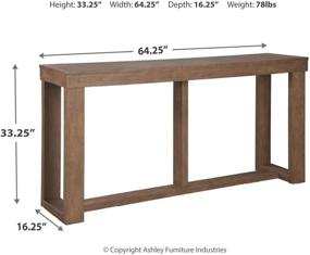 img 1 attached to Modern Grayish Brown Sofa Console Table by Signature Design Ashley