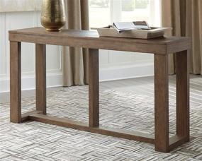 img 3 attached to Modern Grayish Brown Sofa Console Table by Signature Design Ashley