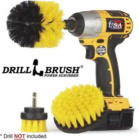 img 1 attached to 🧽 Maximize Cleaning Efficiency with Drill Brush Attachment - All-Purpose Power Scrubber for Bathroom Surfaces, Grout, Shower, and Tile - Drillbrush Cleaning Kit by Useful Products