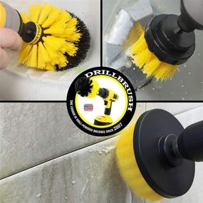 img 3 attached to 🧽 Maximize Cleaning Efficiency with Drill Brush Attachment - All-Purpose Power Scrubber for Bathroom Surfaces, Grout, Shower, and Tile - Drillbrush Cleaning Kit by Useful Products