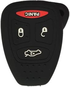 img 3 attached to Black And Navy Blue Silicone Rubber Keyless Entry Remote Key Fob Case Skin Cover Protector Fit For 2006 2007 MITSUBISHI Raider